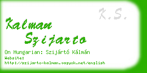 kalman szijarto business card